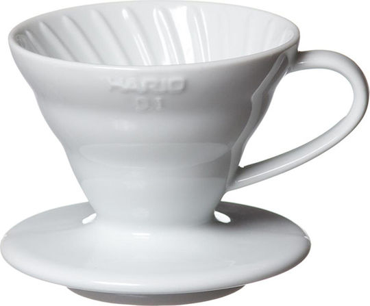 Hario V60 01 Coffee Dripper Κεραμικό Λευκό 119x100x82mm