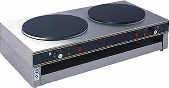 Fresh DE-2 Doppelter Kommerzielle Crêpe-Maschine Elektrisch 3kW mit Herd Ø40cm