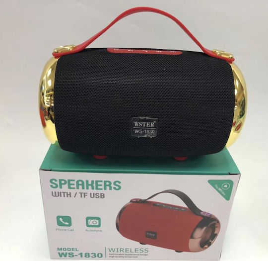 WSTER WS-1830 Bluetooth високоговорител 10W с радио и живот на батерията до 1.5 часа Черен