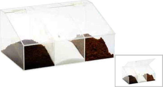 Novatex Coffee Box Transparent 3 Seats L33xW22xH15cm