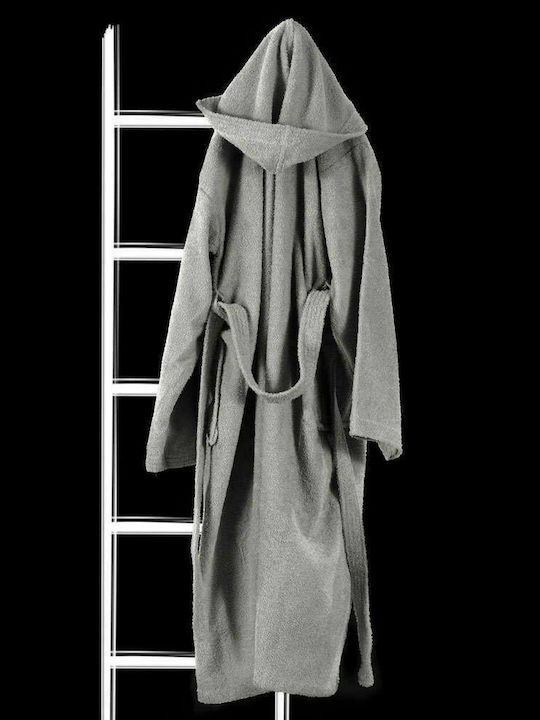 Guy Laroche Daily Hooded Bathrobe Silver