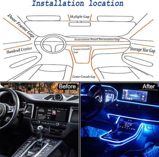 GloboStar Interior Decorative Car Lighting System 12V RGB
