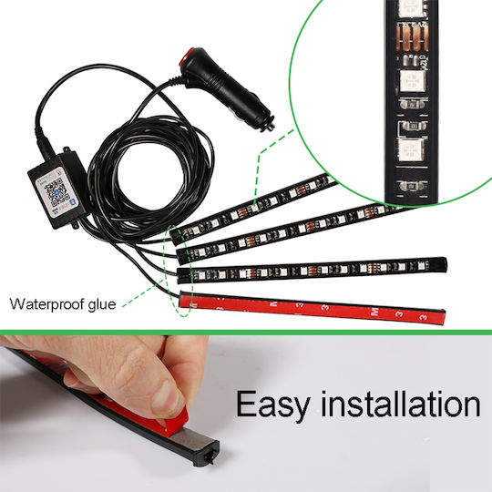 GloboStar Interior Decorative Car Lighting System 12V RGB