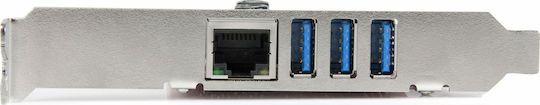 StarTech Κάρτα PCIe σε 4 θύρες Ethernet / USB 3.0