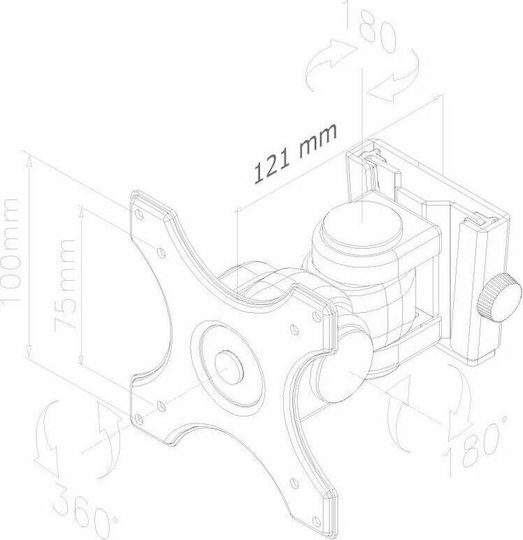 Neomounts FPMA-W250BLACK Стойка за телевизор на стена с рамо до 30" и 12кг