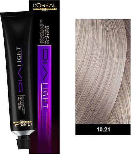 L'Oréal Professionnel Dia Light Toner Gel Χωρίς Αμμωνία 10.21 Κατάξανθο Ιριζέ Σαντρέ 50ml