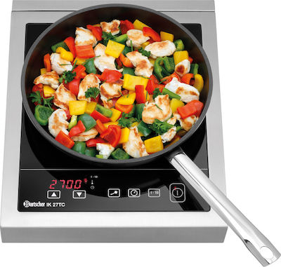 Bartscher IK 27TC Tabletop Inductive Commercial Electric Burner with 1 Hearths 2.7kW 34x42.5x7.5cm 105927