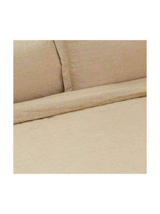 Borea Linen Pillowcase Oxford Quilted Grey 50x70cm.