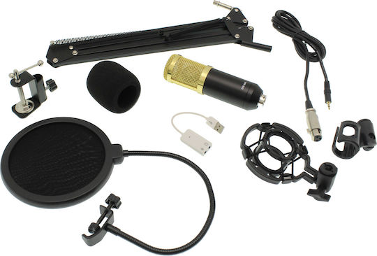 BM-800 Mic Kit Set Kondensatormikrofon XLR Stoßmontiert für Gesang in Yellow Farbe
