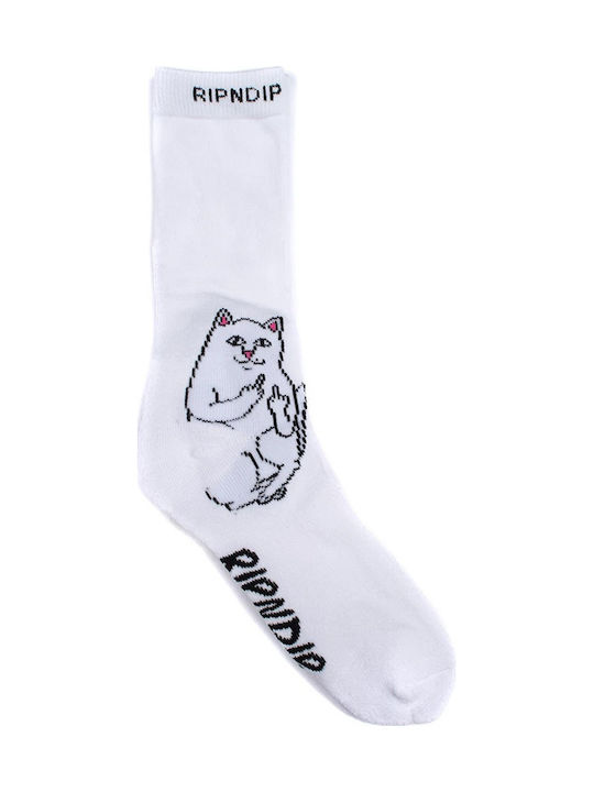 Rip N Dip Patterned Socks White