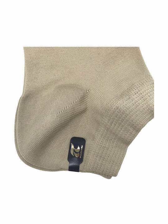 Pournara Herren Einfarbige Socken Beige 1Pack