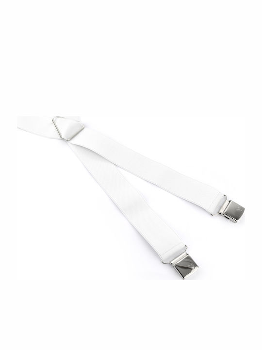 Victoria Suspenders Monochrome White