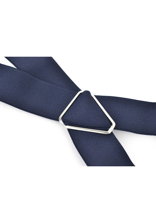 Victoria Suspenders Monochrome Navy Blue