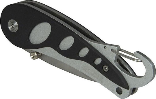 Stanley Edelstahl mit Gürtelclip Taschenmesser Schwarz