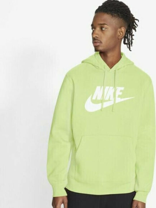 Club Sweatshirt With Hood Lime Yellow