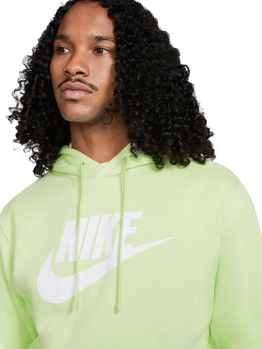 Club Sweatshirt With Hood Lime Yellow