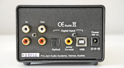 Pro-Ject Audio Head Box DS Black Επιτραπέζιος Ψηφιακός Ενισχυτής Ακουστικών Μονοκάναλος με DAC, USB και Jack 6.3mm