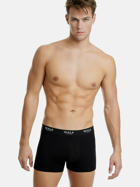 Walk Herren Boxershorts Black / Anthracite 2Packung