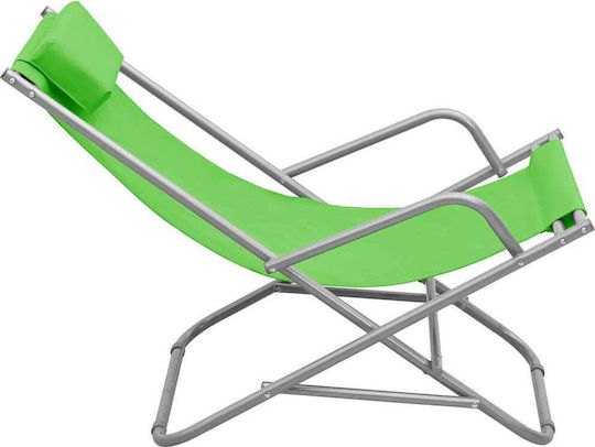 vidaXL Stühlchen Strand mit Hoher Rückenlehne Grün 61cm. Set 2Stück