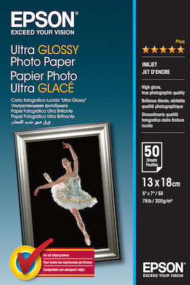 Epson Hârtie foto 13x18 300gr/m² pentru Imprimante Jet de cerneală 50 de hârtie fotografică