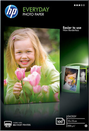 HP Everyday Glossy Photo Paper A6 (10x15) 200gr/m² for Printers Inkjet 100 Sheets