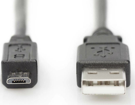 Digitus Редовна USB 2.0 до микро USB кабел Черен 1м (AK-300127-010-S) 1бр