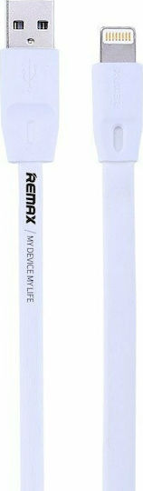 Remax RC-001 Flat USB 2.0 to micro USB Cable Λευκό 2m 1τμχ