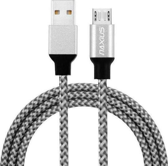 Naxius cbmnx-12 2m Braided USB 2.0 to micro USB Cable Gray