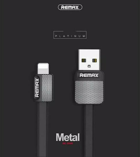 Remax Flat USB to Lightning Cable Μαύρο 1m (Platinum)