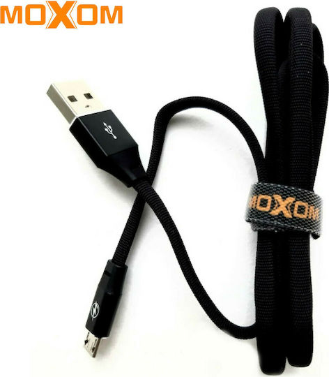 Moxom Flat USB to Lightning Cable Μαύρο 1m (MX-CB06)