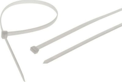 Benman Pack of 100pcs White Plastic Cable Ties 370x7.6mm 70778