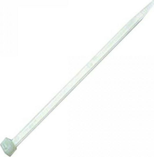 Com Pack of 100pcs White Plastic Cable Ties 250x3.6mm