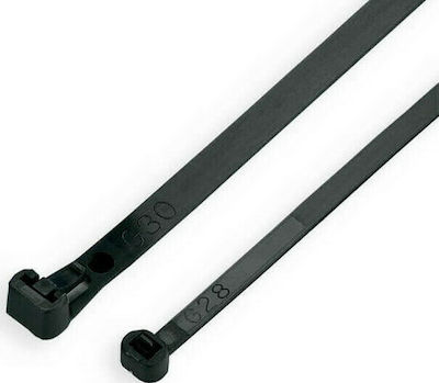 Benman Pack of 100pcs Black Plastic Cable Ties 200x4.8mm 70887