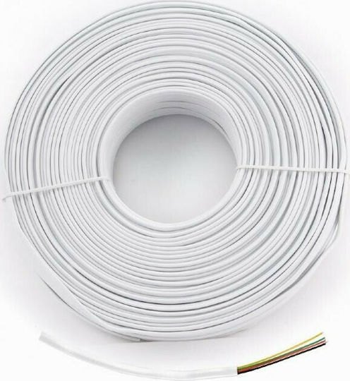 Cablexpert Flat Telephone Cable Unterminated 100m White (ST-TC1000S-100M)