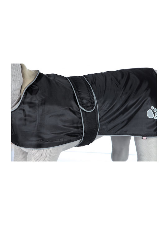 Trixie Orleans Black Fleece / Waterproof Dog Coat with 30cm Back Length