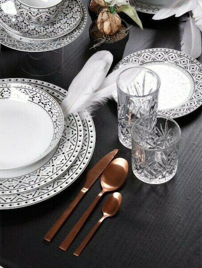 Cryspo Trio Nostro Black Porcelain Dinnerware Set 25.860.40 20pcs