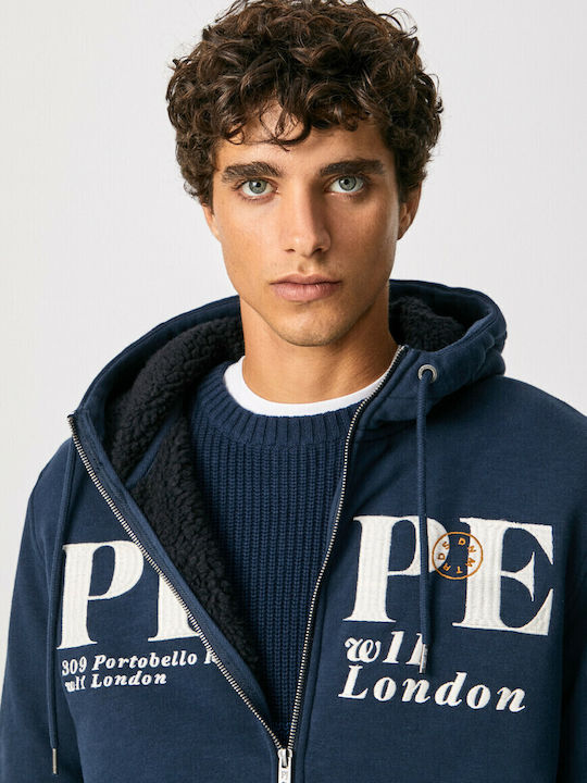 Ludwing Ζακέτα με Κουκούλα Navy