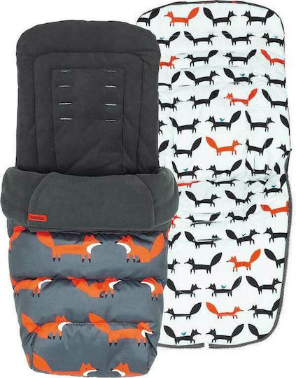 Cosatto Mister Fox Stroller Footmuff with Fleece Lining 85x48cm Gray