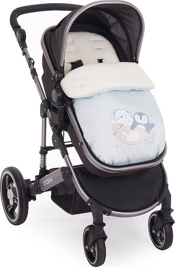 Kikka Boo Polar Friends Универсален Калъф за количка Син с плюшено покритие 95x48εκ.