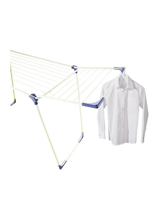 Leifheit Classic 180 Metallic Folding Floor Clothes Drying Rack with Hanging Length 18m