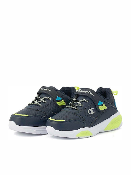 Wave Παιδικά Sneakers με Σκρατς & Φωτάκια Navy Μπλε