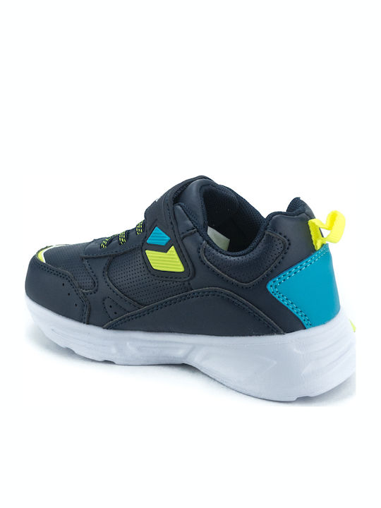 Wave Παιδικά Sneakers με Σκρατς & Φωτάκια Navy Μπλε
