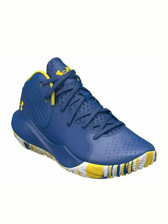 Ua Gs Jet Kinder Sportschuhe Basketball mit Schnürsenkeln Blau