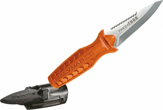 Salvimar Predathor Diving Knife Spearfishing Knife Orange with Blade Length 8cm