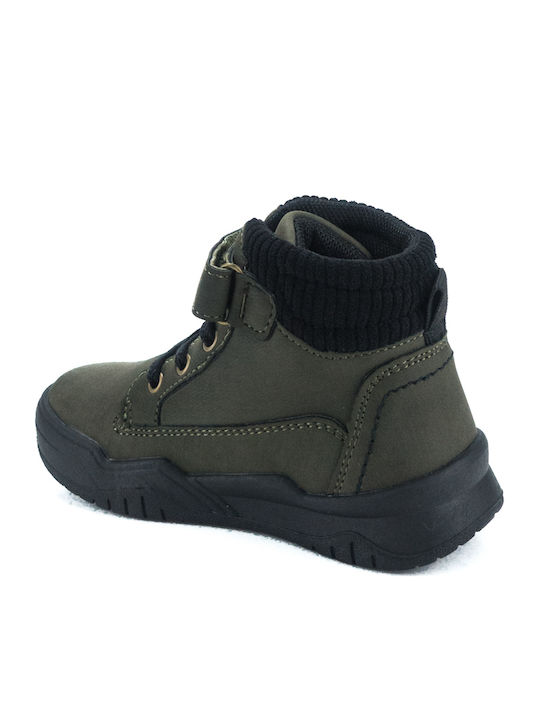 Anatomical Kids Boots with Velcro Khaki
