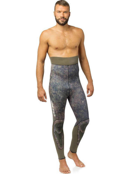 CressiSub Seppia Divisible Shaved Wetsuit with Chest Pad for Spearfishing Camouflage Green 5mm