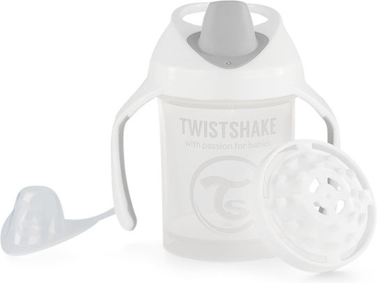 Twistshake Mini Cup Lern-Trinkflasche Kunststoff mit Griffen Weiß für 4m+m+ 230ml