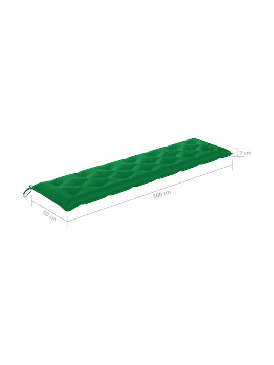 vidaXL Garden Swing Cushion with Backrest Green 200x50cm