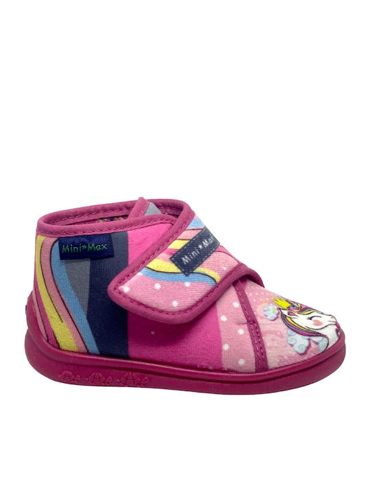 Mini Max Παιδικές Παντόφλες Μποτάκια Ανατομικές για Κορίτσι Ροζ VG Gaby