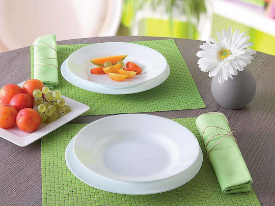 Luminarc Everyday Farfurie joasă Sticlă Alb cu Diametru 24cm Luminarc Everyday Farfurie joasă Sticlă Alb cu Diametru 24cm